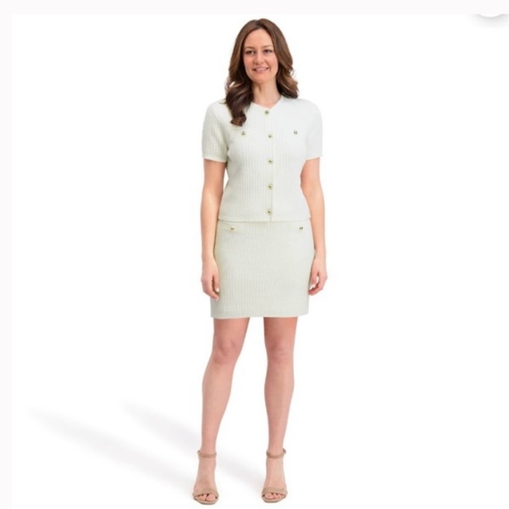 89. French Connection Ivory Knit Set